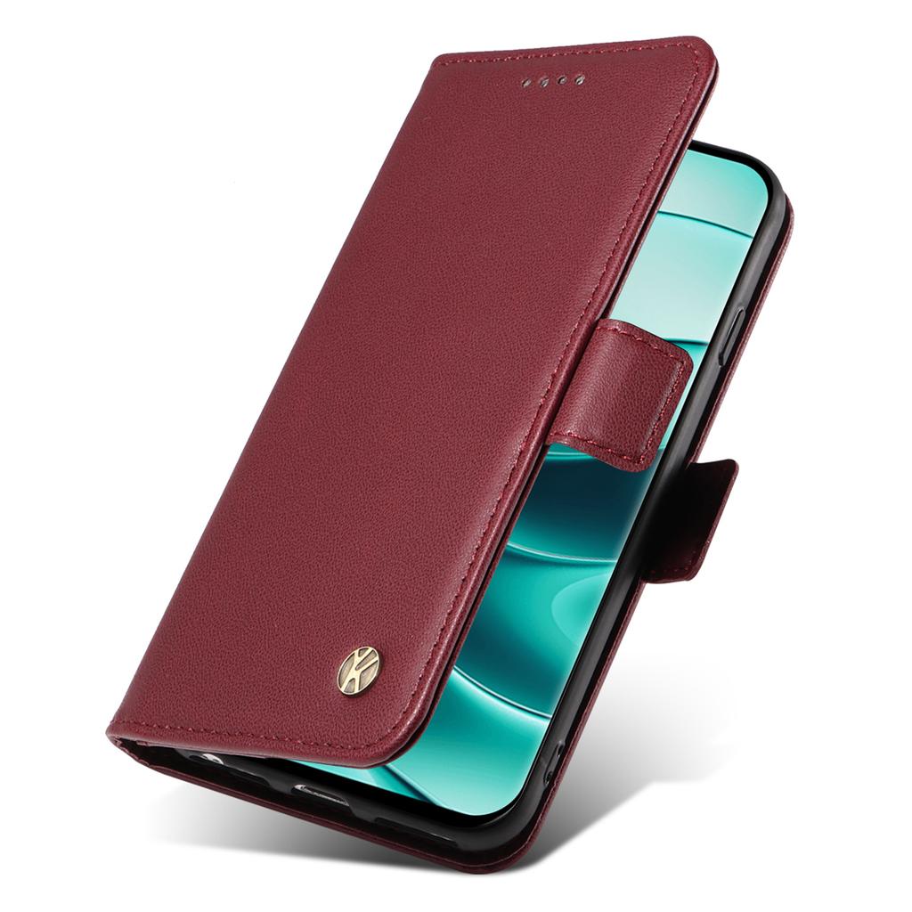 YIKATU YK-003 For Xiaomi Redmi Note 14 Pro+ 5G/Note 14 Pro 5G/Poco X7 5G Case Wallet Stand Leather Phone Cover Side Buckle