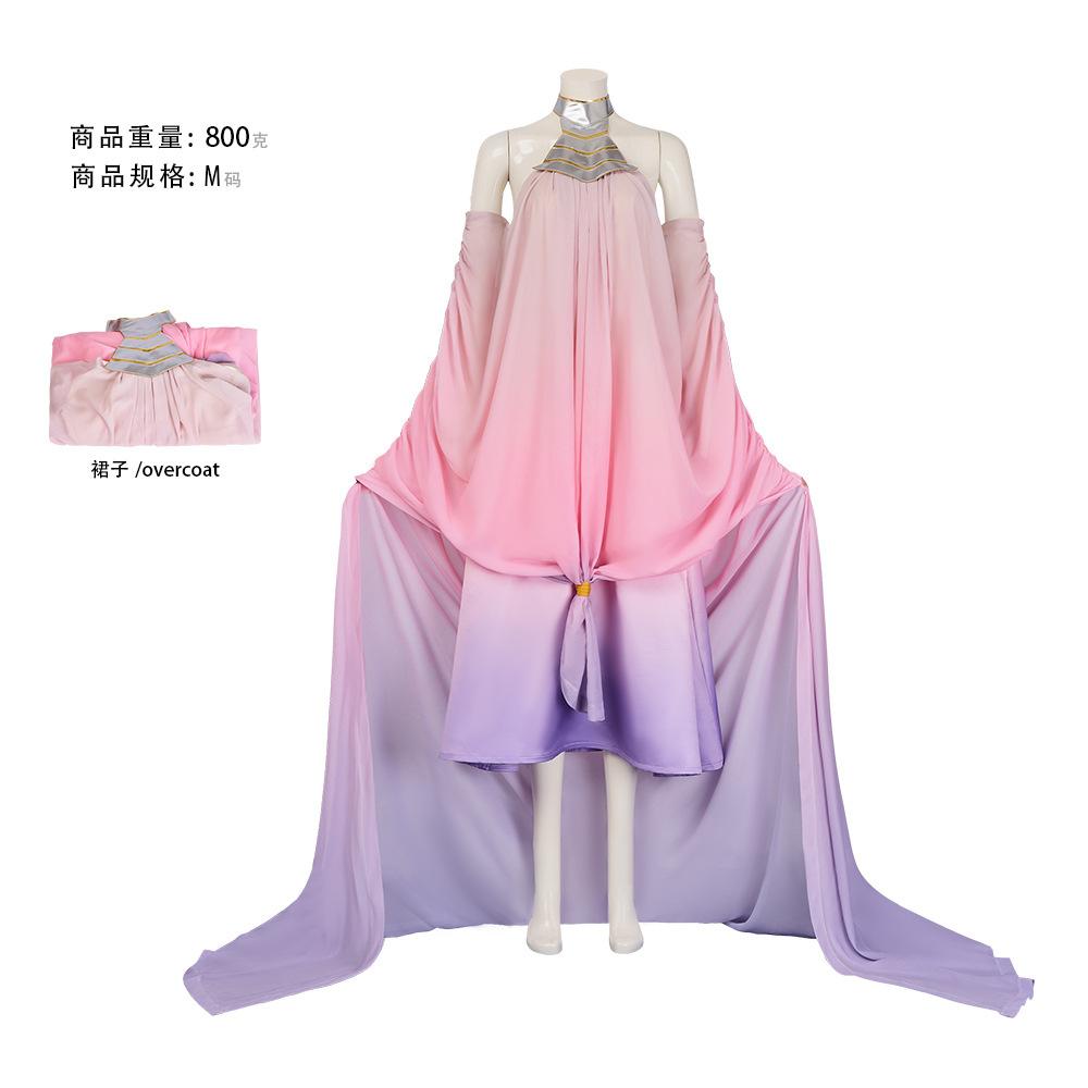 

Padme Cosplay Amidala Costume Fantasia Dress Up Clothing Movie Space Battle Disguise Outfits Female Halloween Costume Suits 2XL 60-65kg бежевый