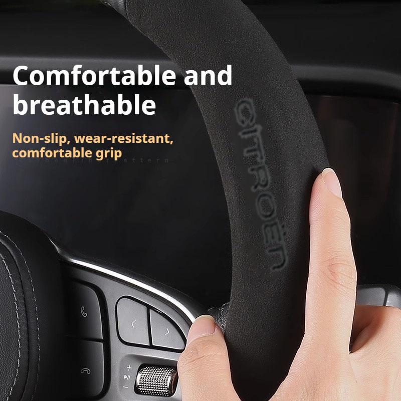 Double D Car Steering Wheel Cover for Citroen C5X C5 C3 Aircross e-Berlingo C4 Cactus DS 3 Crossback Picasso Interior Accessory L9