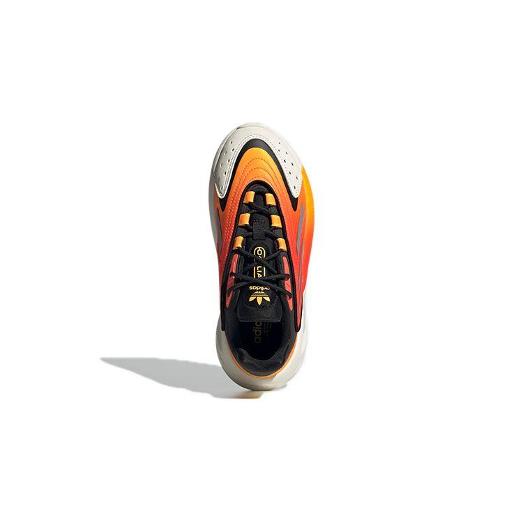 Adidas Originals Ozelia Fabric Slip-Resistant Shock-Absorbing Durable Low-Top Casual Shoes Kids Sneakers Black Orange H04720