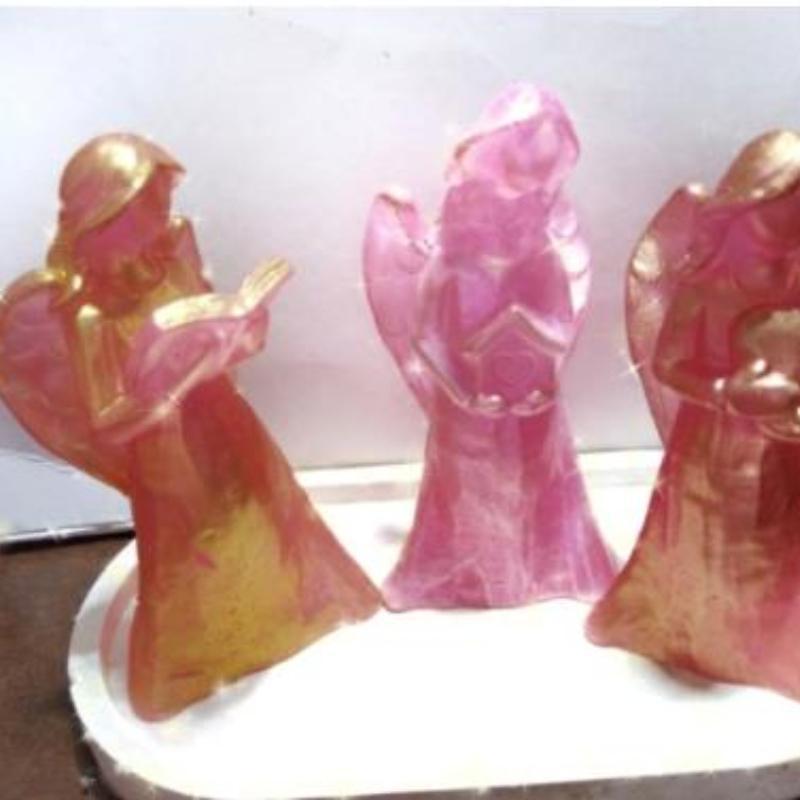 Multi-Style Angel Silicone Candle Mould Little Girl with Wings Holding Love Book Flowers Gypsum Resin Ice Mold Home Decor Gift