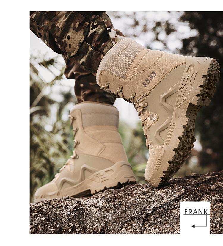 Men's Waterproof Russian Tactical Combat Boots - Wear-Resistant Non-Slip Hiking & Mountaineering Shoes