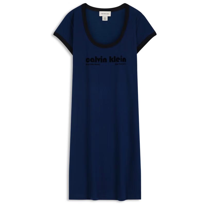 

Calvin Klein Jeans Women s U-Neck Knit Midi Dress S