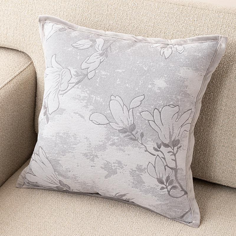 Blue Chenille Sofa Pillowcase - Modern Minimalist Cushion for Living Room, Bedside, or Bed Backrest