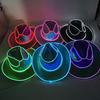 Pearlescent Iridescent LED Light-Up Cowboy Hat for Halloween Party