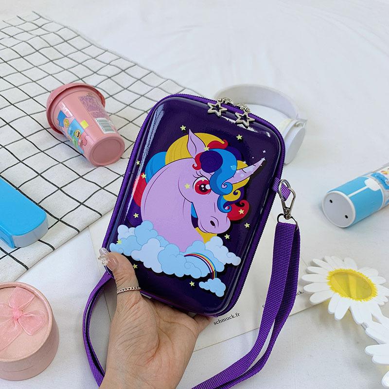 

Мультяшный аниме красочный единорог милый малыш плечевая сумка девочки лето прогулки шоппинг сумка-мессенджер сумка