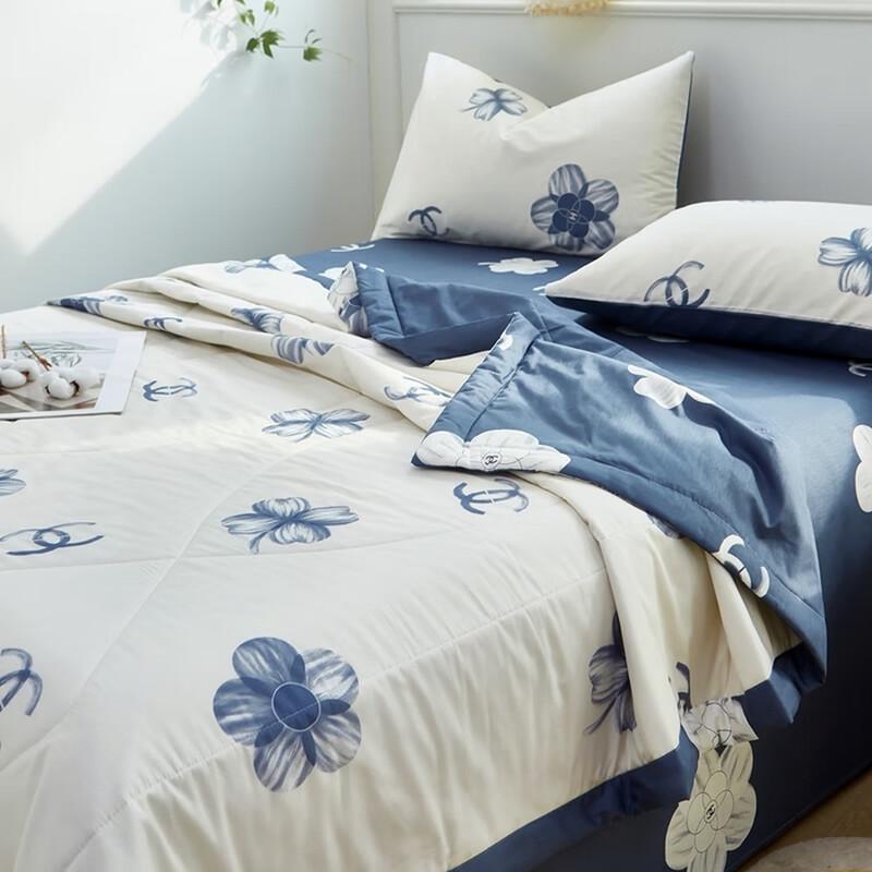 HMHM Sommerdecke aus reiner Baumwolle mit Druck