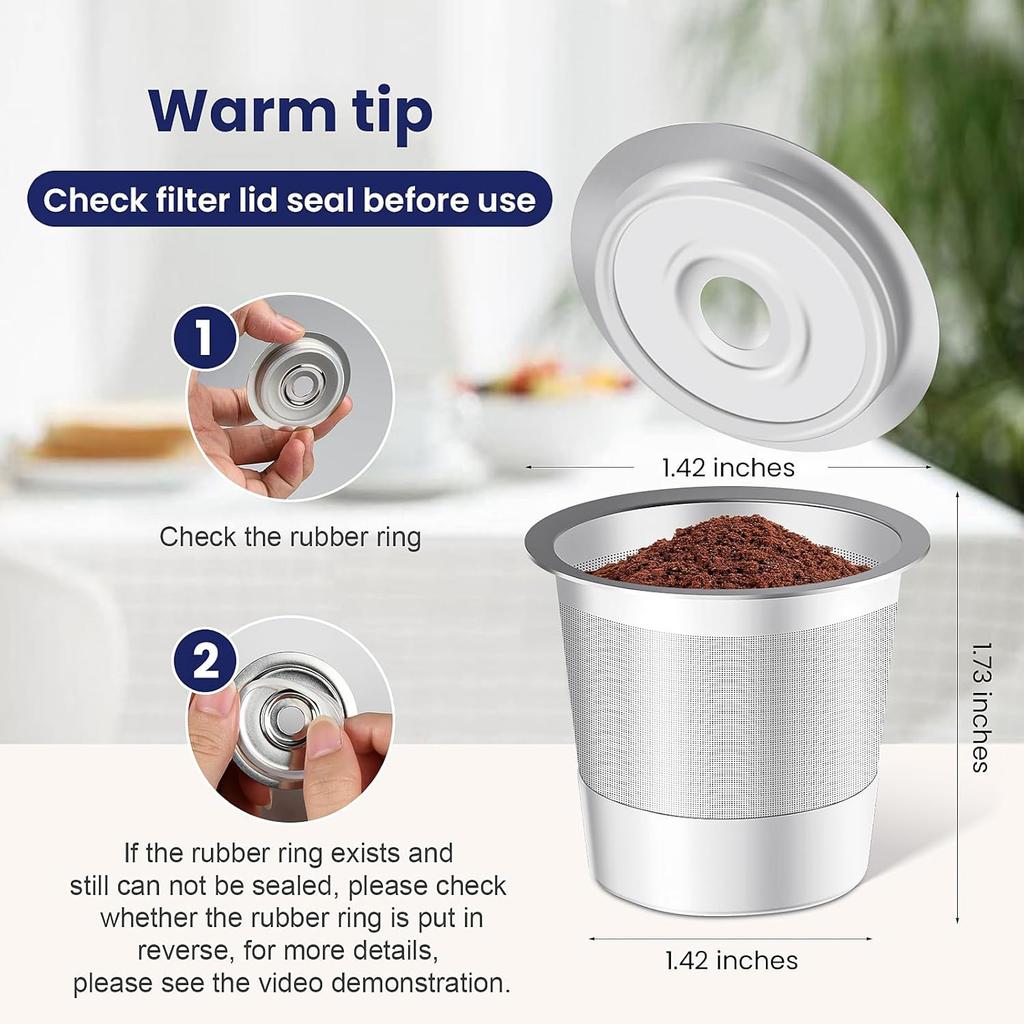 Reusable Ninja Stainless Steel K-Cup Coffee Capsule Compatible with Kuerig 1.0 Coffee Maker Filter