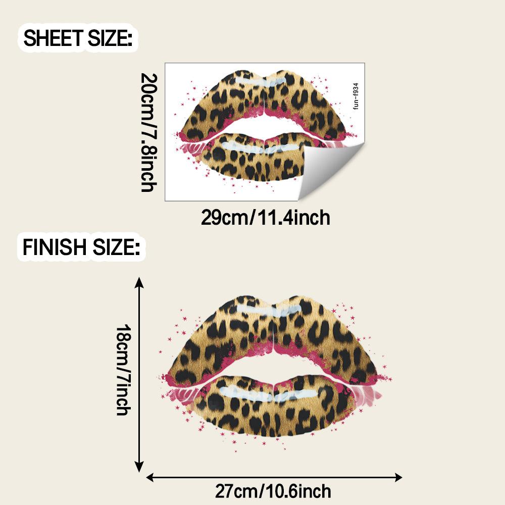 

Персонализированные наклейки на стену с леопардовым принтом, принтом губ, для спальни, гардеробной, украшения и благоустройства дома
