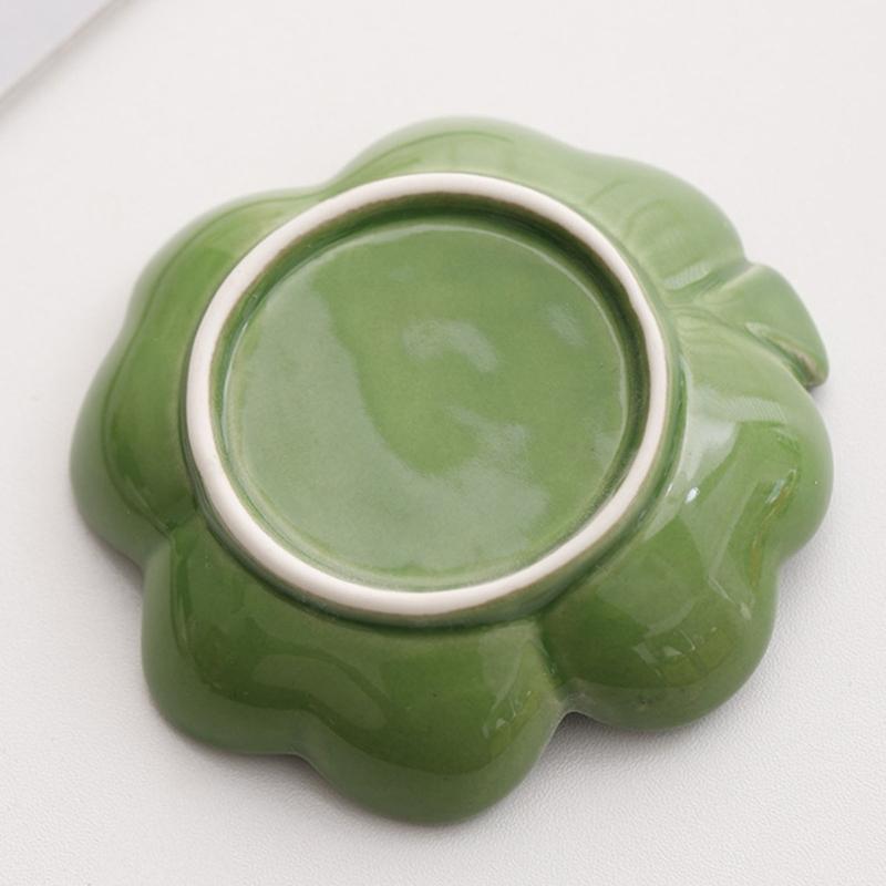 Stabile Keramik-Kleeblatt Schmuckaufbewahrungsschale Sicher Mehrere Fächer Organizer