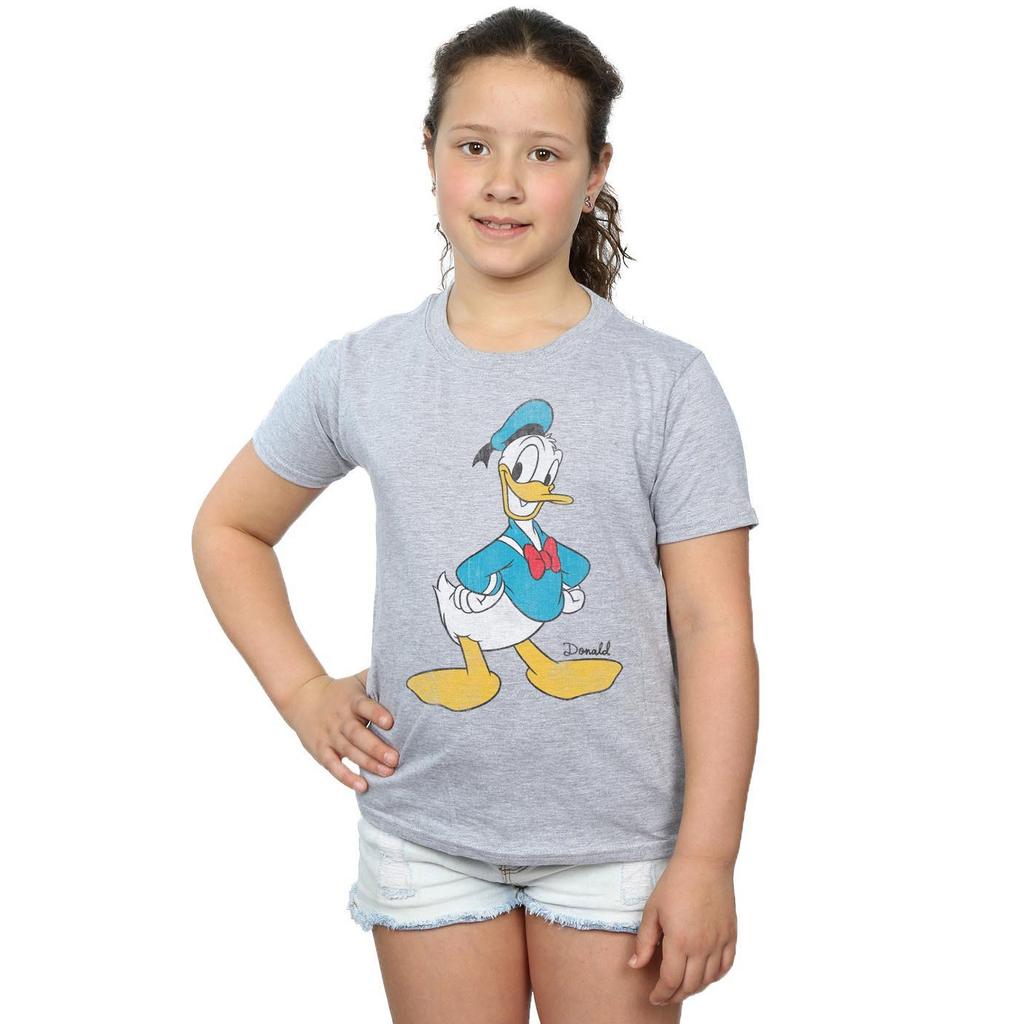Disney Girls Classic Donald Duck Cotton T-Shirt