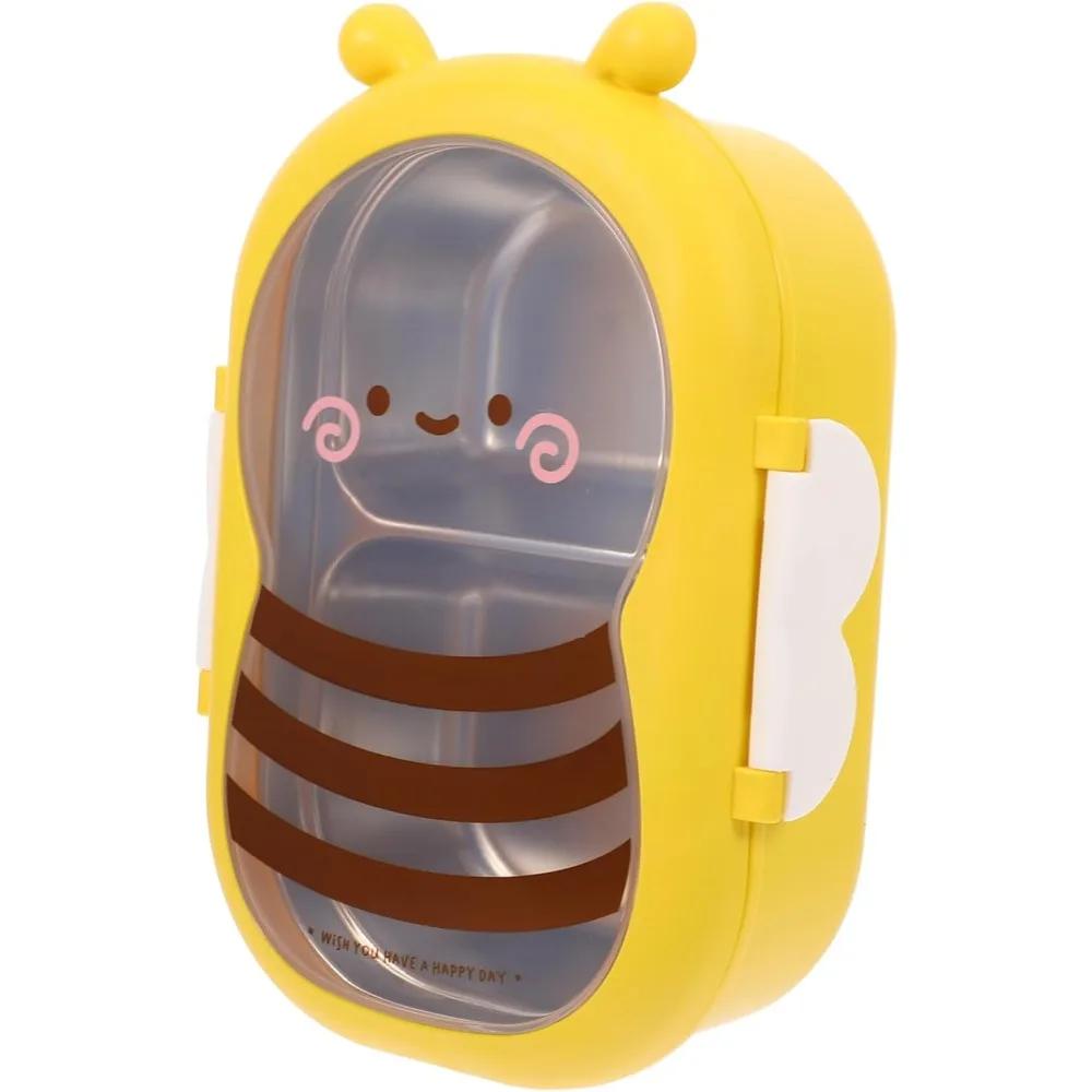 

Cartoon Lunch BoxStainless Steel Food Storage Container with 2Compartments Insulated Lunch Box Snack Container for Kids Students