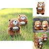 Hug Bowl Marmota Soft Plush Keychain Toy With Pp Cotton Fill For Girls Backpack Decor