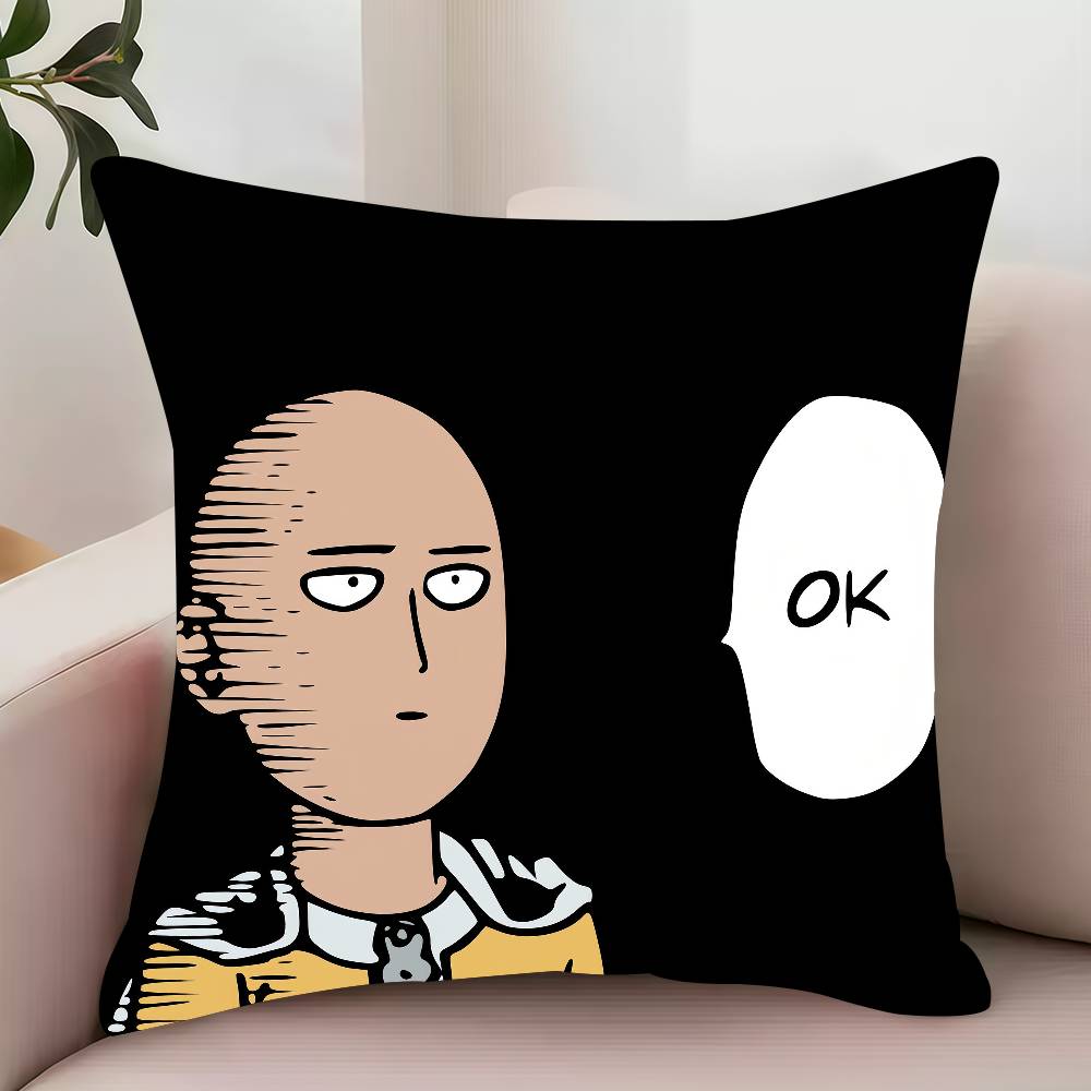 Bilibili O-One-Punch Man Kissenbezug Deko Schutzhüllen Bequem weich für Sofa Wohnzimmer Homeoffice
