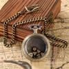Unique Pocket Watch Case with 7pcs/set Metal Polyhedral Dices Pendant Delicate Pocket Watch for Gamers and Collectors
