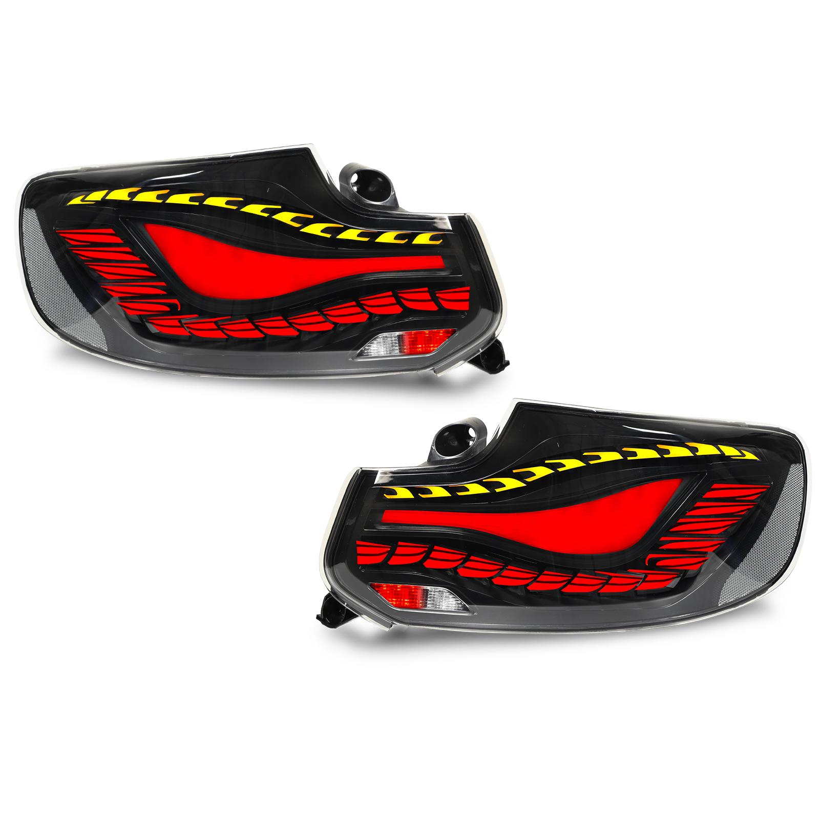 V2 GTS OLED Style LED Tail Lights Dynamic Turn Signal Fit For 2 Series F22 F23 M2 F87 M2C 2014 to 2021 Black чёрный