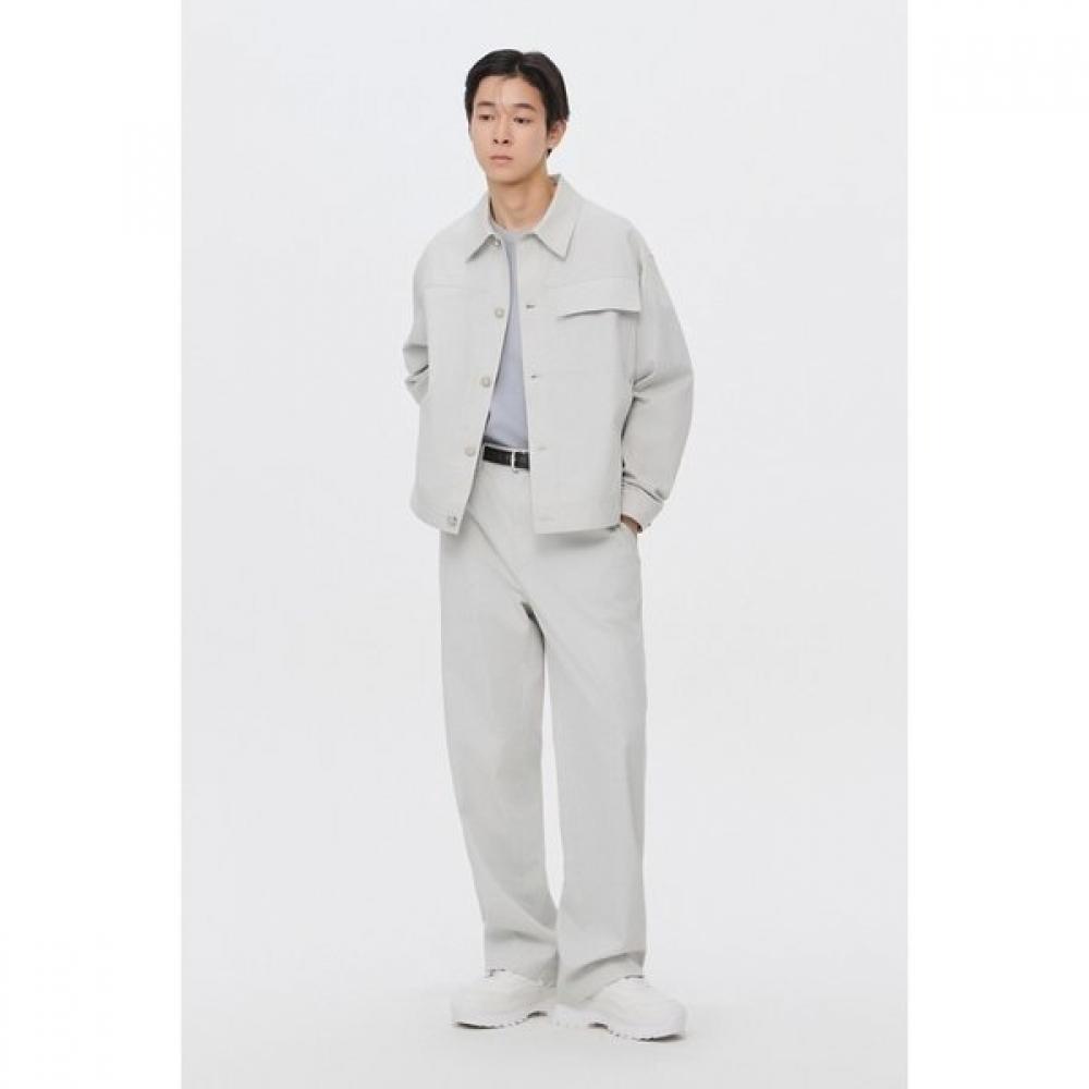 CuStomellow Men S Grey Dyed Cotton pantS C9pam26121gyl