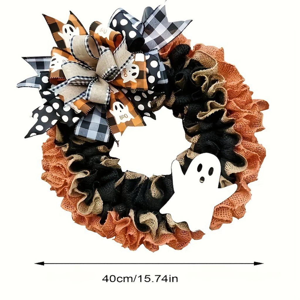 Halloween Wreath Front Door Hanger Garlands Decor Halloween Decorations Wall Hanging Ornament Wreaths Halloween Party Supplies