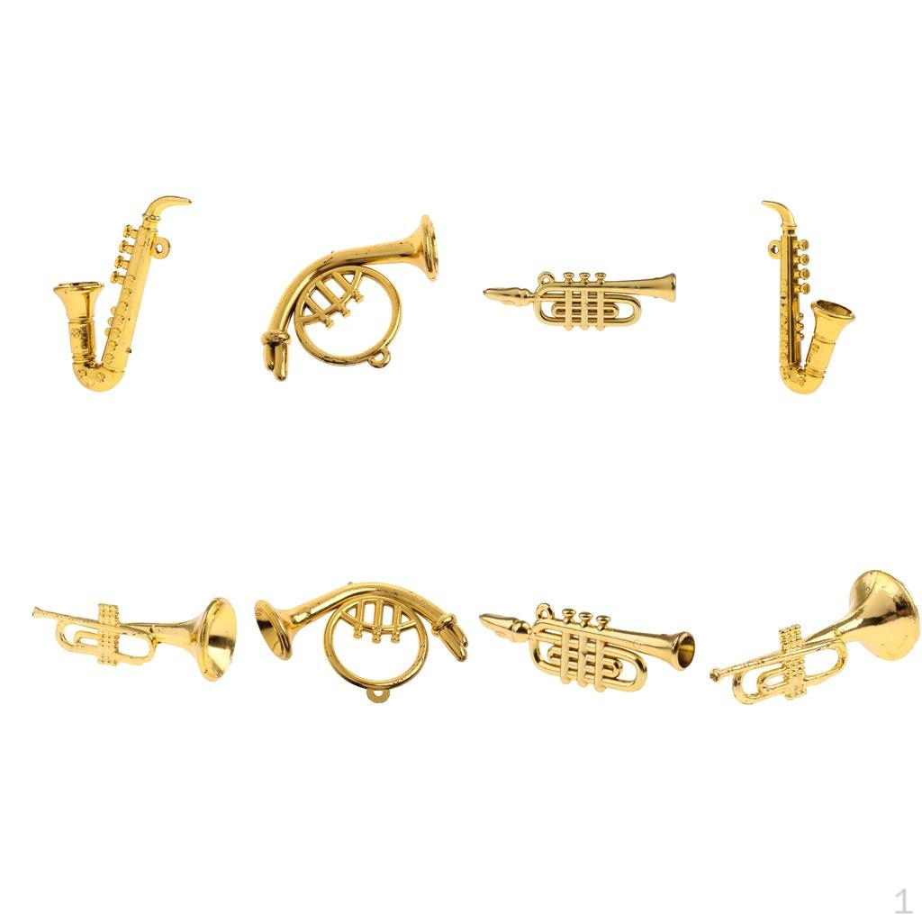 

8pcs 1:12 Scale Miniature Plastic Musical Instrument Dolls House Ornament