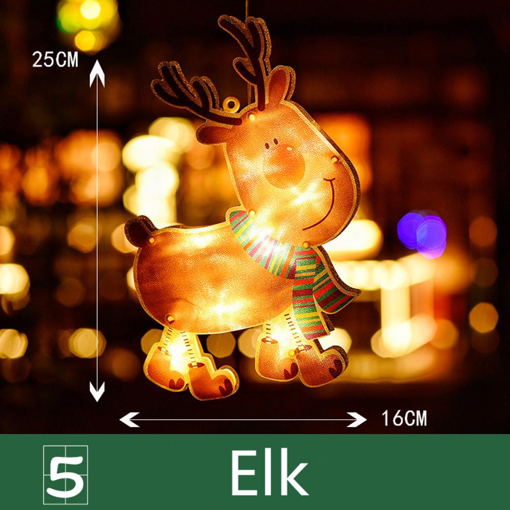 Christmas Window LED Silhouette Lights Festive Decoration Indoor (w/o Battery)