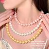 Mermaid Tears, Lady Oversized Pearl Necklace, Papalacha, Baroque, Sea Beads, Bracelet, Set.