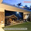2D flat surface, 1 piece of banner background depicting the Nativity scene, UV printed for durabilityZL