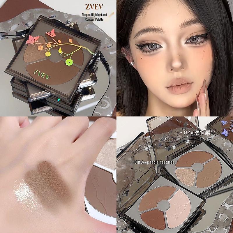 

Cheng Shian s Elegant Four-Color Matte Contour & Highlight Palette