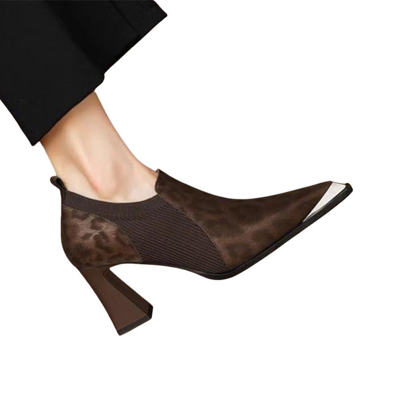 High Heels Women Shoes Leopard Designer Shoes Sexy Woman Heeles Sandals 2025 Autumn Luxury Pumps Dress Zapatos Mujer