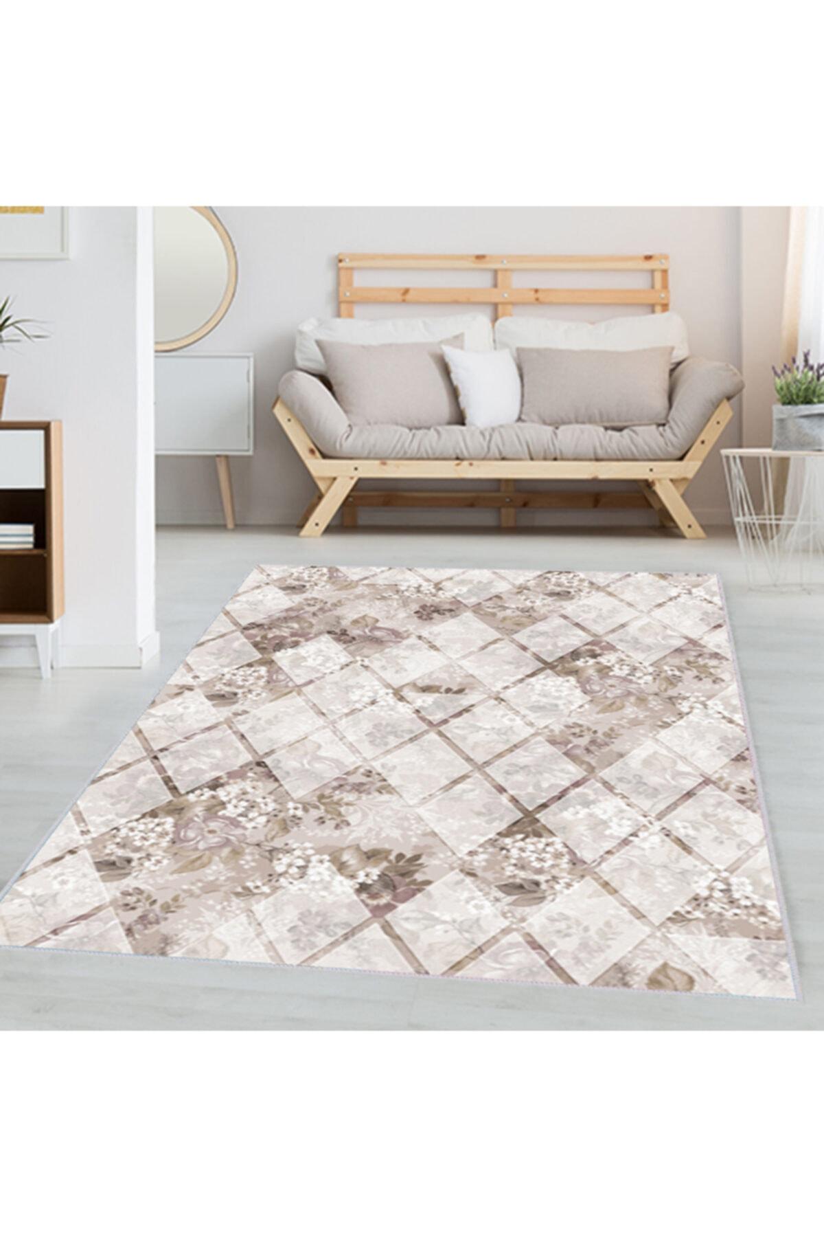 

Моющийся ковер с принтом Rovigo Home RVG1341-HT202 50x80 бежевый