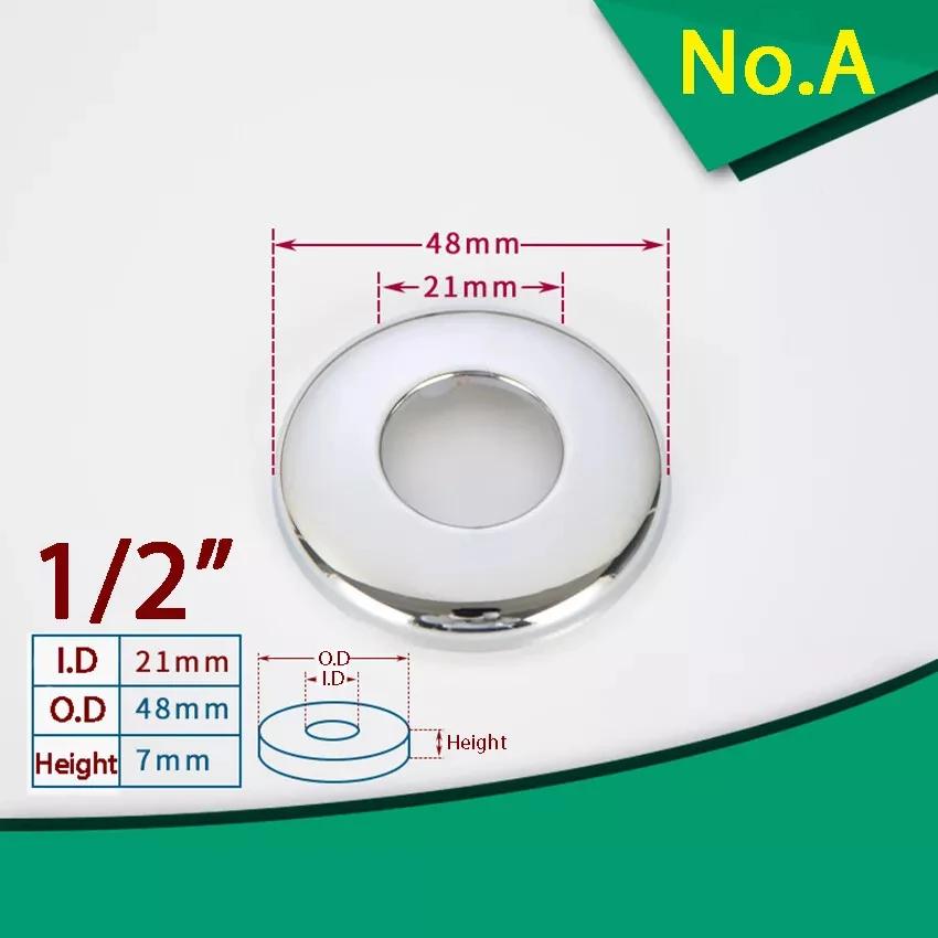 

1Pcs 1/2 3/4 BSP Cover Pipe Wall Covers Stainless Steel Faucet Decorative Cover Panel Shower Kitchen Faucet Accessories