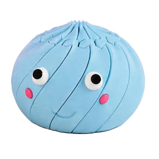 3D Printed Twisting Dumpling Toy, Stress Relief Slippery Cartoon Steamed Bun Toy, Articulated Spiral Rotating Dumpling Fidget Toy