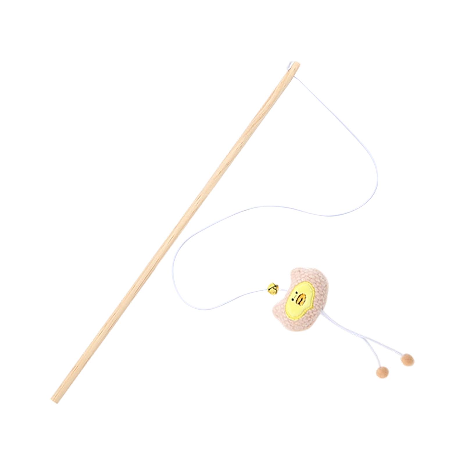 

Іграшка-паличка для домашніх тварин, Паличка-тизер з натуральною дерев яною ручкою, Мила інтерактивна паличка для домашніх тварин, Весела іграшка для домашніх тварин, Паличка для домашніх тварин для кішок, що живуть у приміщенні One Size жовтий