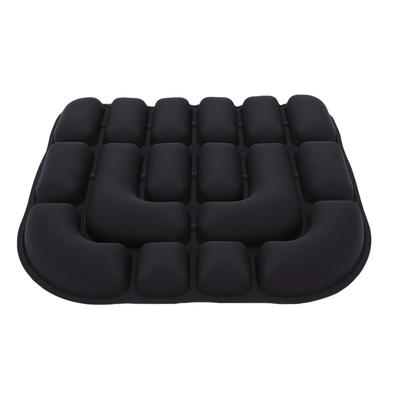Inflatable Seat Cushion Comfortable Adjustable 3D Air Travel Cushion Portable Black Chair Pad for Driving Office Work