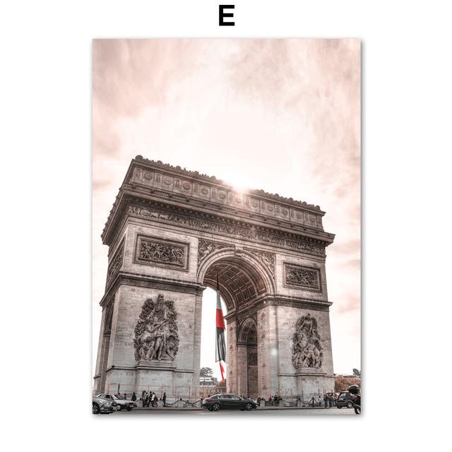 Tuval Duvar Resmi Loft Şehir Manzarası Kale Posterleri Ev Tasarımı Ev Odası Dekorasyonu Duvar Sanatı Çerçevesiz