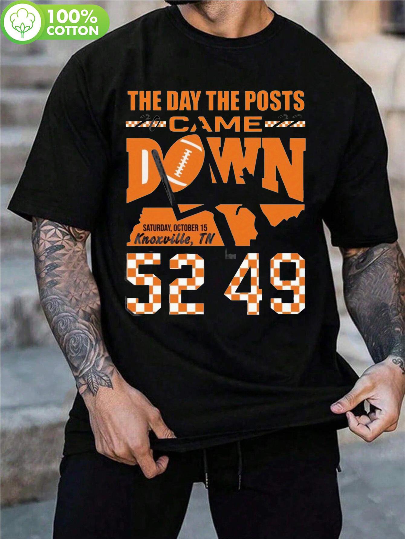 Tennessee The Day The Posts Came Football Graphic Tshirt ... XL