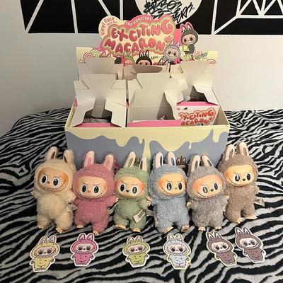 LABUBU Heart Macaroon Vinyl Face Series Surprise Blind Box Tide Play Girl Gift Hand-made Ornaments Decoration Car Doll Surprise Blind Box