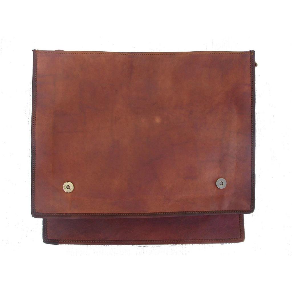 Men's Genuine Vintage Leather Messenger Shoulder Laptop Bag Handmade Satchel