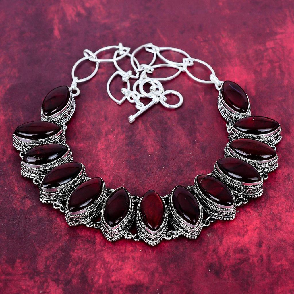 Red Flash Labradorite Necklace, 925 Solid Sterling Silver Jewelry, Gemstone Jewelry Adjustable Chain Necklace, Handmade Wedding Gift Jewelry