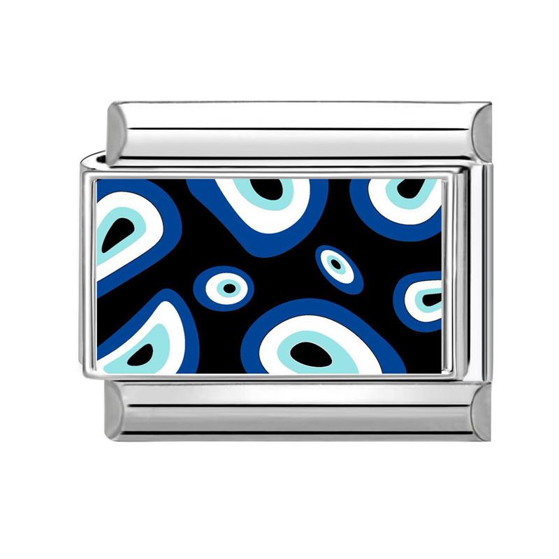 Neue Black Series NO.8 Ballaugen Blume Katze Italienische Glieder Anhänger Passend für 9mm Edelstahl Geschenk Modulares Armband Schmuckherstellung