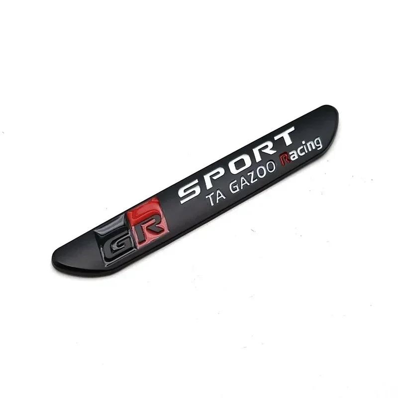 For GR Sport Gazoo Racing Logo Side Fender Emblem Rear Trunk Badge Sticker Corolla Camry Sienna Prius RAV4 CHR Yaris