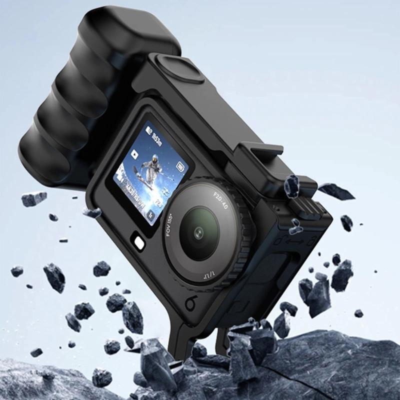 Camera Protective Handle Frame with Quick Detach Function Cold Shoe Mount Ergonomic Comfort Stability Boost for Action 6
