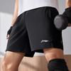 Li-Ning Quick-Drying Cool Breathable Solid Color Woven Fitness Shorts Men shorts Black AKSU679-1