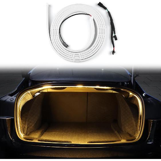 For Tesla Model 3 2024 LED Rear Trunk Cargo Light Interior Decoration Lights Accessories Waterproof DC 15V (Warm)