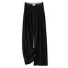 Women's Black Wide-Leg High-Waist Summer Pants 2025 - Slimming Loose Fit