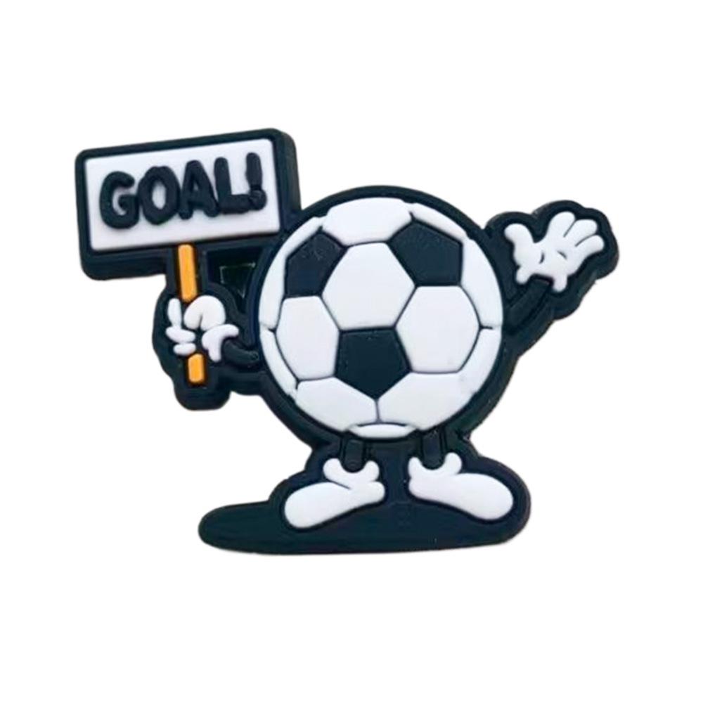 Fotbalová série Croc DIY Odnímatelné Sponky na boty - Měkké Gumové Dekorace na Dřeváky