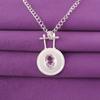 Oval Natural Morganite Sisters Gift Birthday Pendant Jewelry 925 Sterling Silver PP-57-15