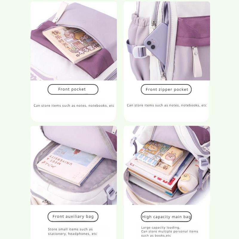 Rucsac școlar nou de primăvară 2025 pentru elevi de gimnaziu, capacitate mare, portabil, rucsac unisex pentru adolescenți de gimnaziu, ghiozdan pentru elevi de școală primară pentru clasele 5-6