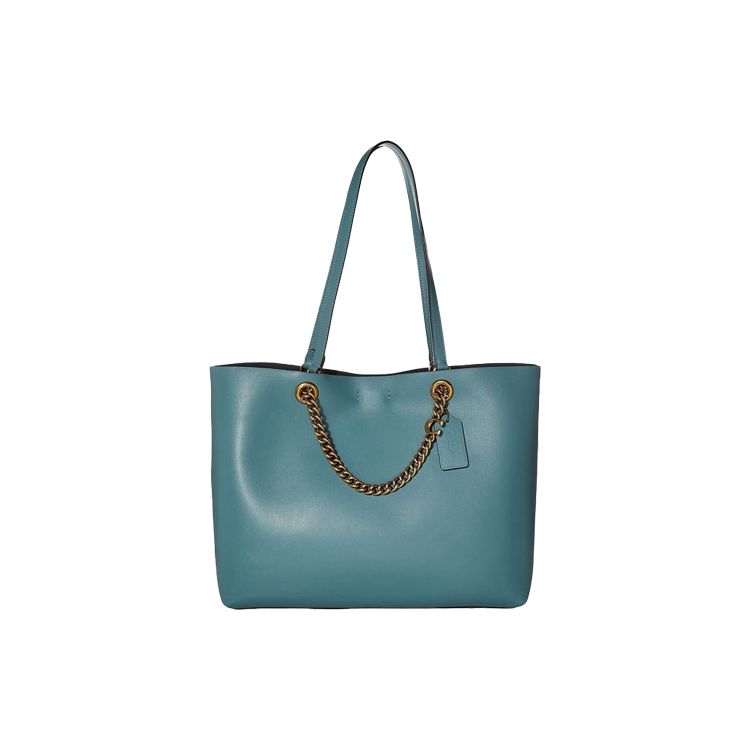 

Coach Convertible Tote 43 Large Capacity Leather Tote Bag Shopping Bag Shoulder Handbag Women tote Blue 78218-B4MR Basic Set (Bag+Dust Bag)