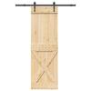 VidaXL Sliding Door and Hardware Kit 70x210 cm Solid Pine 3332784