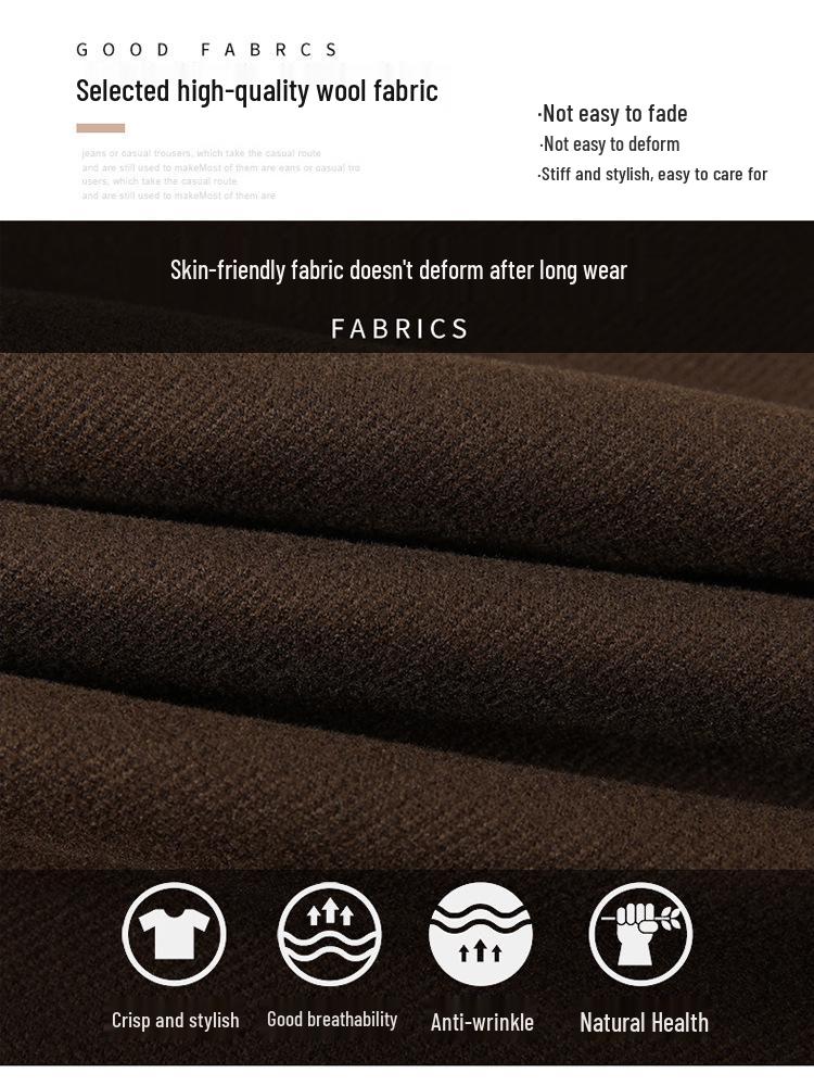 Women's High-Waist Brown Wool Midi Skirt with Slit - Autumn/Winter 2025 Collection